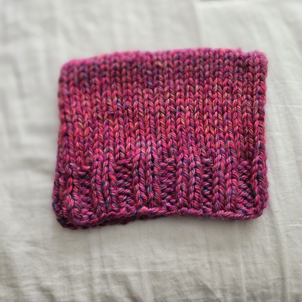 Handcrafted Pink Knit Beanie